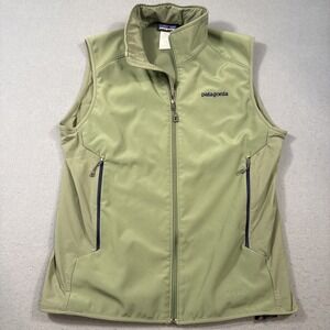 Patagonia Mens M Adze PolarTec Vest Jacket MEDIUM  GREEN  windbreaker shelL